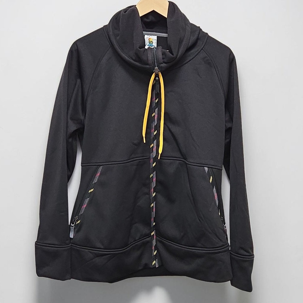 Burton Dryride Technical Fleece Jacket Black Shawl Collar Womens XL Fall/Winter